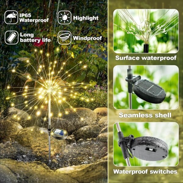 07_light_6801a042-153d-4ec7-98ba-b10fe72a60fb.jpg Solar Powered Warm White Starburst Firework Garden Light Set (2 Pc / 120 LED)