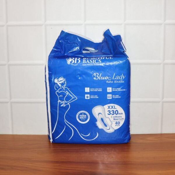 07_pad_54ab0eec-7fbf-40a8-aba8-7762c021b392.jpg Beautiful Basics Blue Lady Long Pads (330mm)