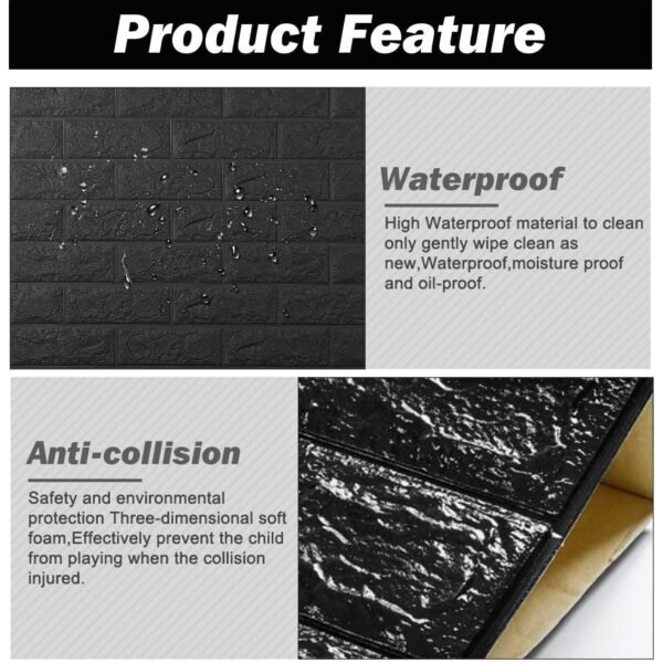 Wallpaper 3D Foam Wallpaper Sticker Panels (76 x 70 Cm / 1 Pc)