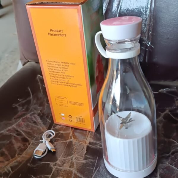 07c3eaef-be4d-40fd-a975-06fece5c3985.jpg Blender Portable Juicer with 4 Blades 400 Ml Multicolor