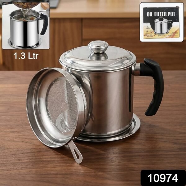 07e35519-868e-4747-915c-fa44674030ca.jpg Premium Stainless Steel Oil Filter Pot (1.3 Ltr)