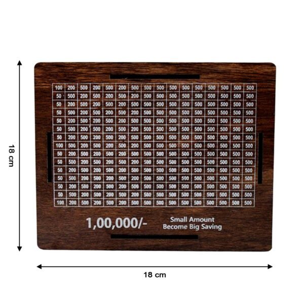 08-money-box.jpg Big Wooden Savings Challenge Money Bank / Piggy Bank - (1 Pc)