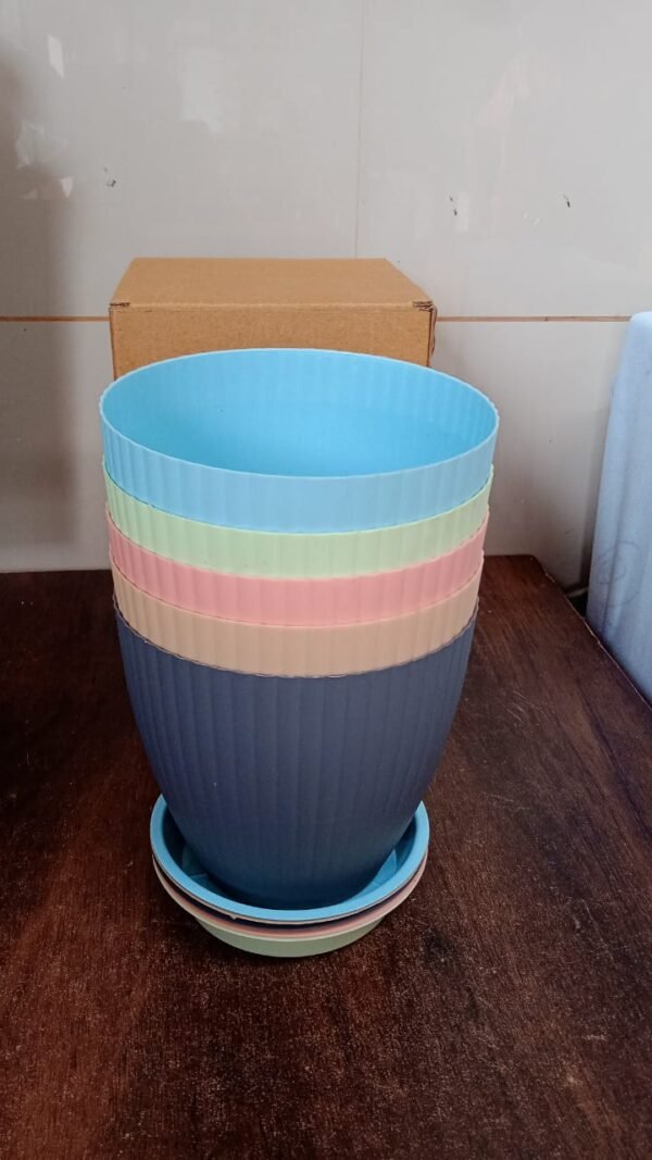 081d3716-aae5-4f59-8d36-02284e1773cd.jpg Plastic Flower Pot with Bottom Tray (5 Pcs Set)
