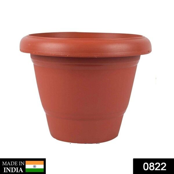 0822.jpg Garden Heavy Plastic Planter Pot / Gamla (Brown, Pack of 1)
