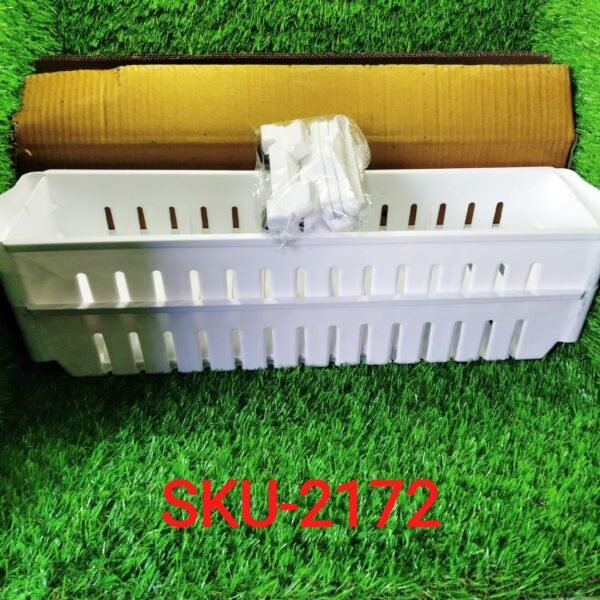 Multipurpose 2 Layer Slim Side Space Saving Storage Organizer Rack Shelf