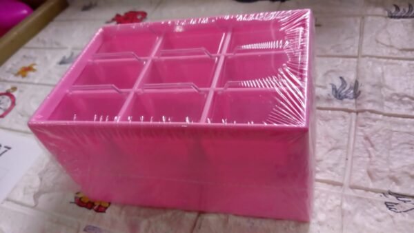Storage Box 9 Grids Multi-Purpose Desktop Drawer Organizer  Hanging Hole Design