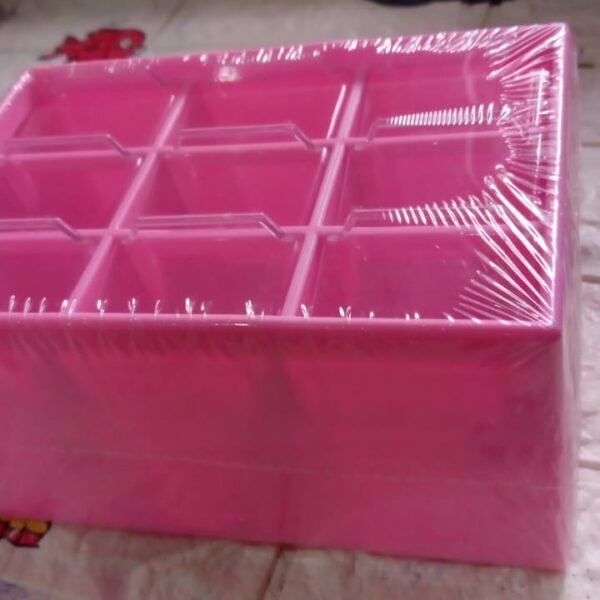 Storage Box 9 Grids Multi-Purpose Desktop Drawer Organizer  Hanging Hole Design