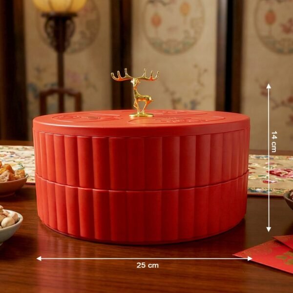 2 Layer Multipurpose Decorative Dry Fruit and Snack Serving Tray (1 Pc)