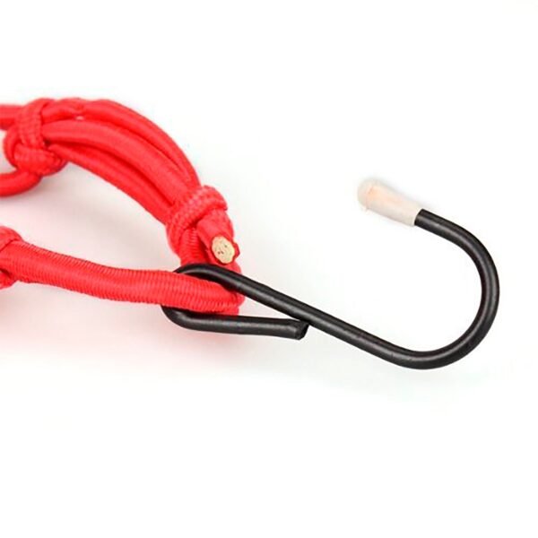 Heavy-Duty Elastic Bungee Cargo Net Mesh Holder - 4 Adjustable Hooks for Motorcycle