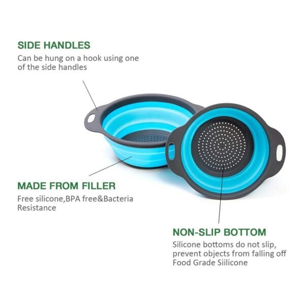 Round Sil Strainer – Foldable Multi-Use Kitchen Strainer for Cooking