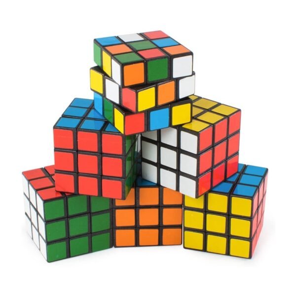Plastic Fancy 3x3 Small Cube Puzzles Game - 2 Pieces (Multicolour)