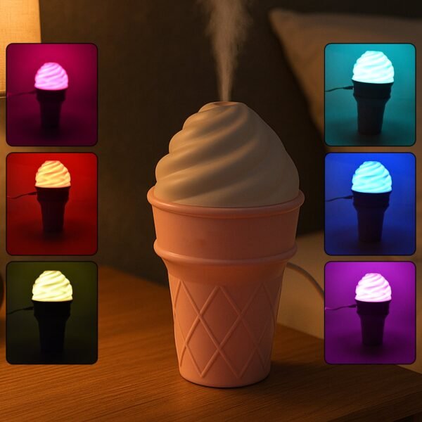 Ice Cream Cone Shape Air Freshener Humidifier (1Pc / Pink)
