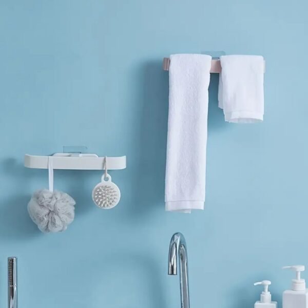 08_26501f30-9dd4-4513-b38a-b4eaa0777f07.jpg Bathroom Towel Slipper Hanging Rack Self Adhesive Wall Mounted (1 Pc)