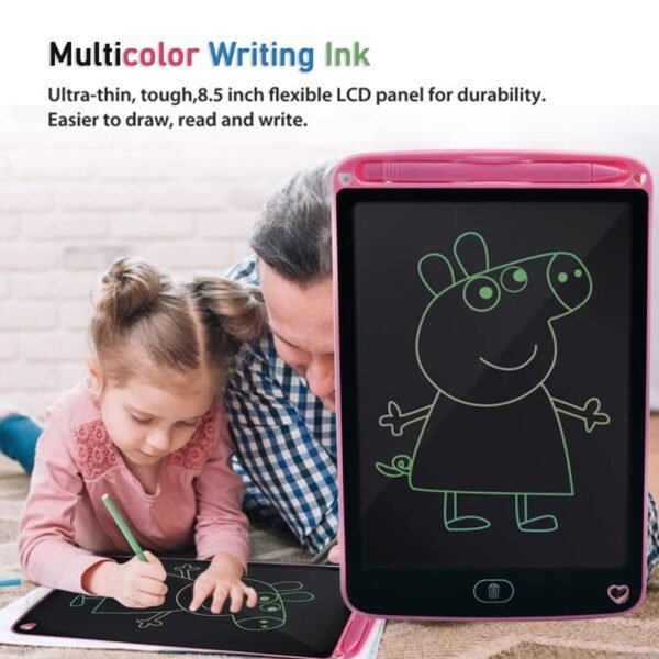 Portable 8.5" LCD Writing Tablet Pad for Writing & Drawing (Multi-Color Ink)