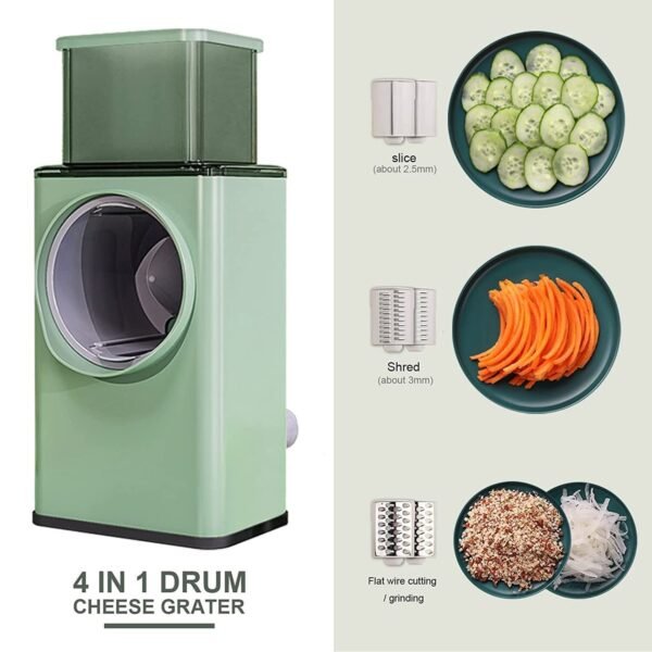 08_37bfe469-4626-40d1-9f2e-04254575da27.jpg Vegetable Shredder Round Mandolin Slicer, Grater, Salad Maker for Vegetable, Fruit
