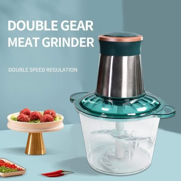 Stainless Steel Electric Meat Grinders with Bowl for Food Chopping Meat & Vegetable