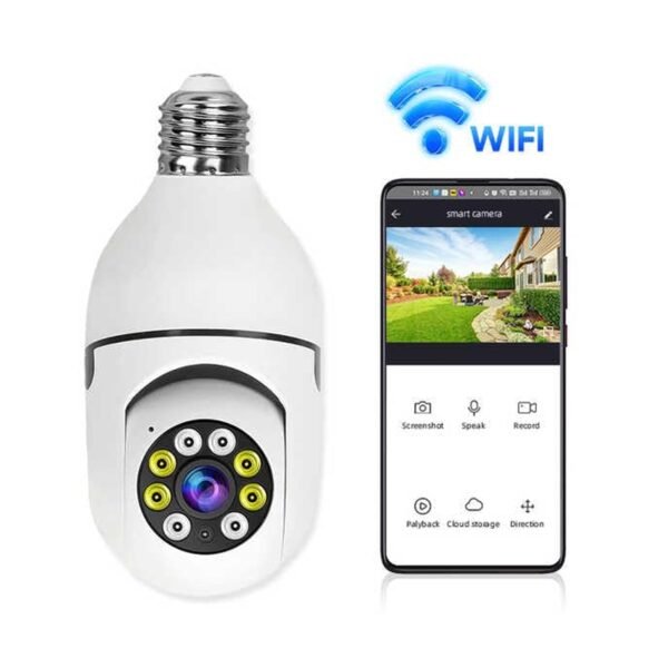 V380 Pro Fisheye 360 Degree Panoramic Wireless WiFi IP CCTV Security (Pack of 1)