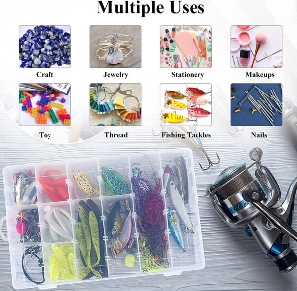 08_4a08d5b6-c046-45ef-b02f-543c78c48a7d.jpg 36 Grids Clear Plastic Organizer Box with Dividers Jewellery Storage Box 1 Pc