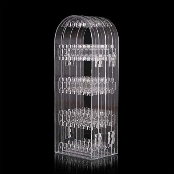 4 Folding Storage Hanger Acrylic Earring Screen Holder Display Stand Clear (1 Set)