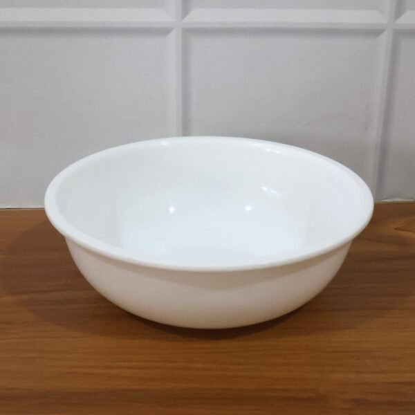 Plastic 6 Inch White Round Deep Serving Bowl (1 Pc)