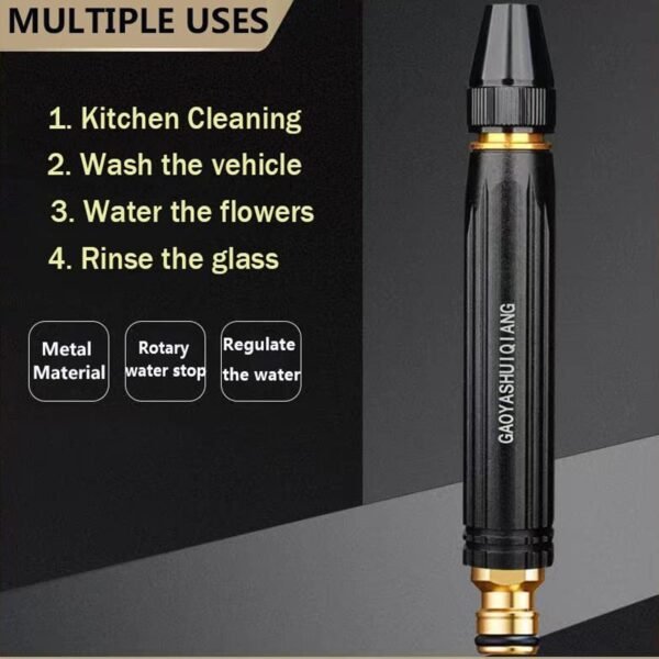 High Pressure Water Gun Nozzle – Car Wash & Garden Spray Gun (Alloy)