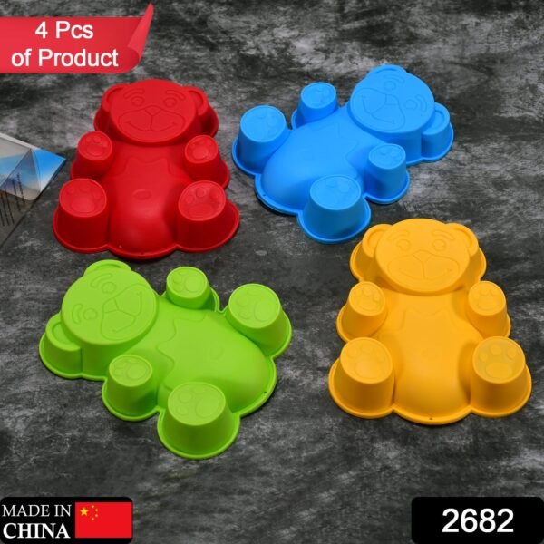 Set of 4 Silicone Animal Moulds for Cake, Chocolate, Soap & Candle Making, Diwali