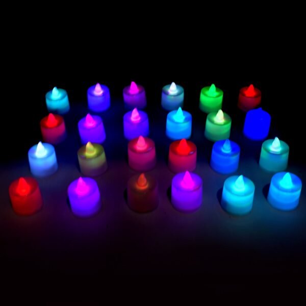 Multicolor LED Tealights Candles (24 Pack): Festive Decorations, Diwali