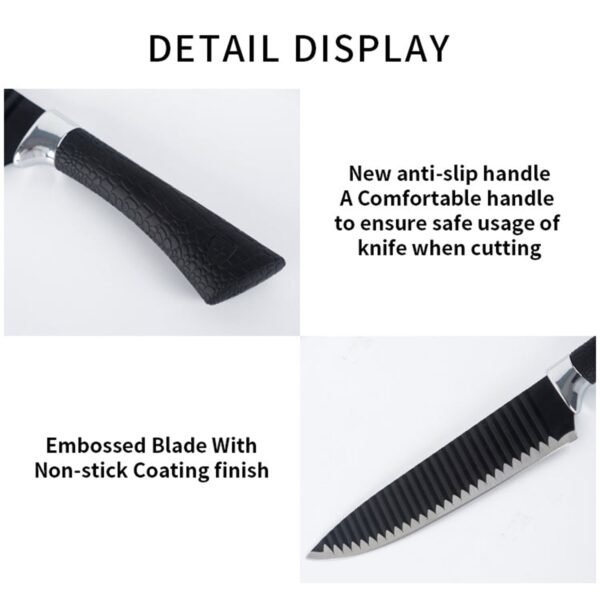 Stainless Steel Knife Set With Chef Peeler And Scissor (6 Pieces)