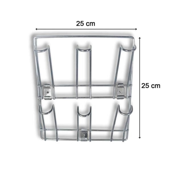 Wall-Mounted Stainless-Steel Cup & Mug Holder Rack (25 x 25 cm, 1 Pc)