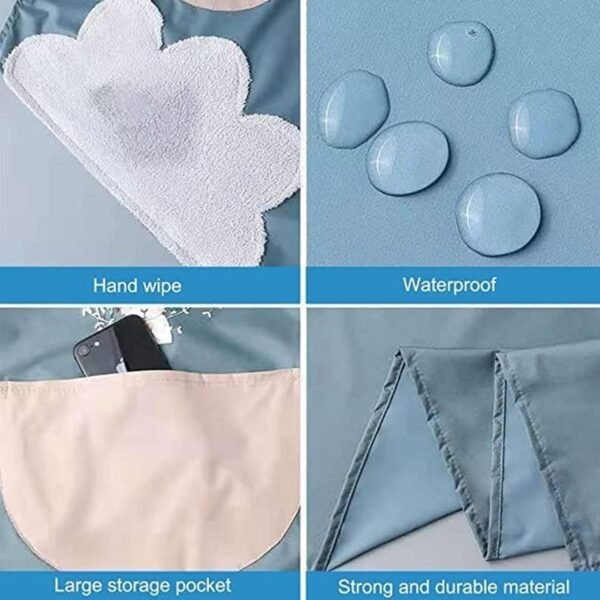 08_apron.jpg Multipurpose Kitchen Cooking Apron with Front Pocket (1 Pc)