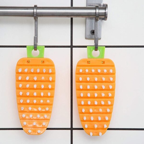 Vegetable Scrubbing Brush Non Toxic Fruit Brush Carrot Shape for Vegetables