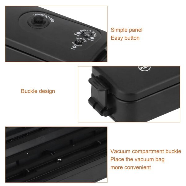 Vacuum Sealer Machine 10 Bags, Automatic Hands-Free, Smart Food Preservation (1 Set)