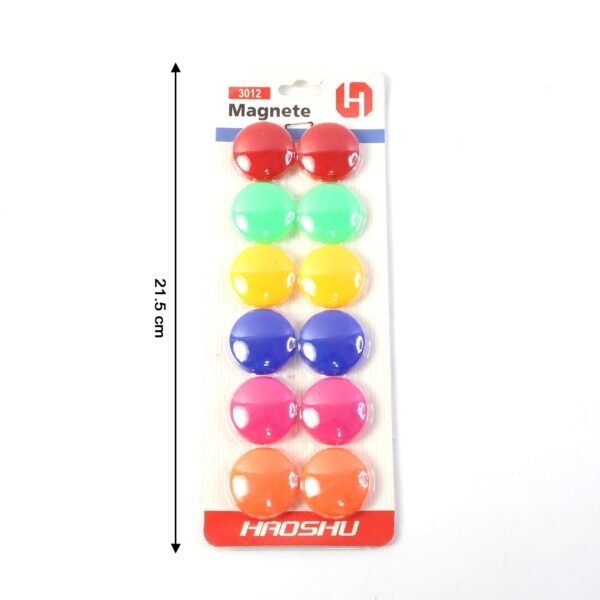 Colorful Round Refrigerator Magnets Set (12 Pc Set)