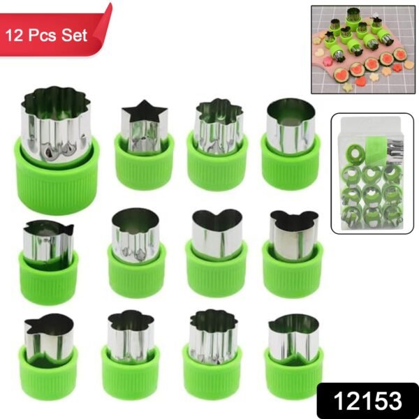 Stainless Steel Cookie Cutter Shapes Set, Baking Cooking Food Decoration (12 Pcs Set)