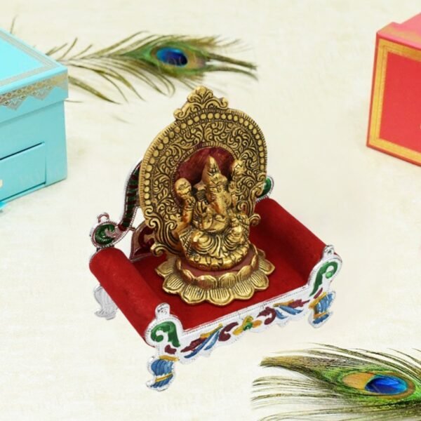 Bal Gopal Sihasan Throne - Large Decorative Stand for Home Temple Deity Display