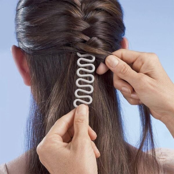 Fishbone Bun Maker Hair Tool for Women for Easy Hairstyling at Home & Parlours