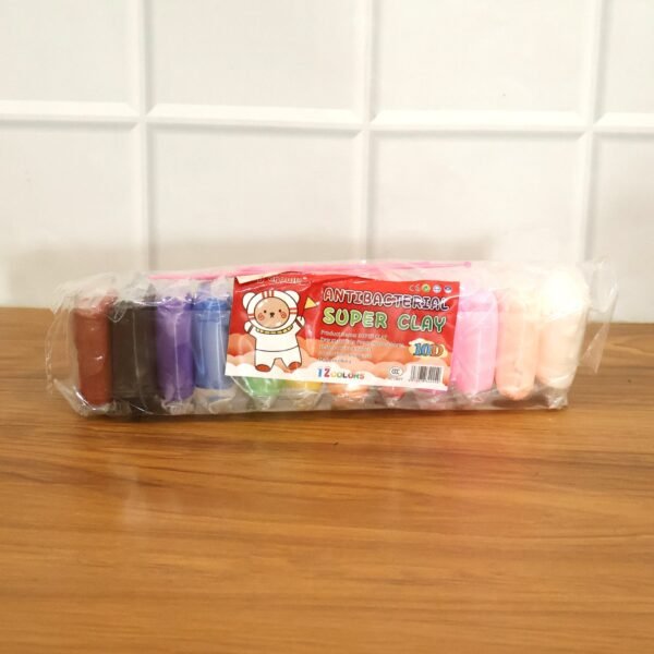 08_clay-toy.jpg Kids 12 Color Antibacterial Super Clay Set for Creative Play (1 Set)