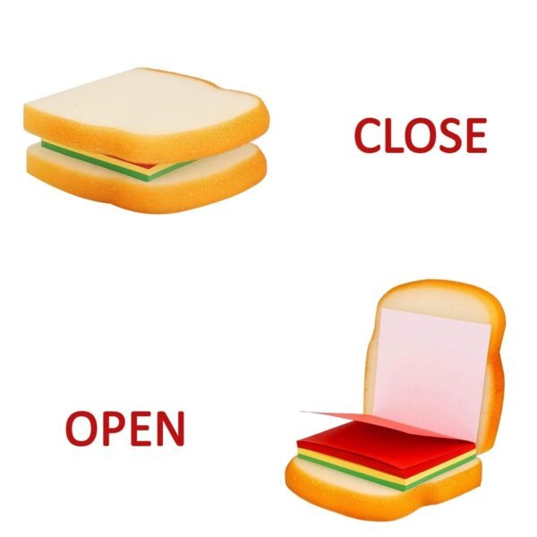 08_d41d19c1-6dfb-42f9-9d6b-810f9159c5c5.jpg Sandwich Shaped Note / Sticky Notes / Memo Notes, Unique Mini Notes (Multicolor)