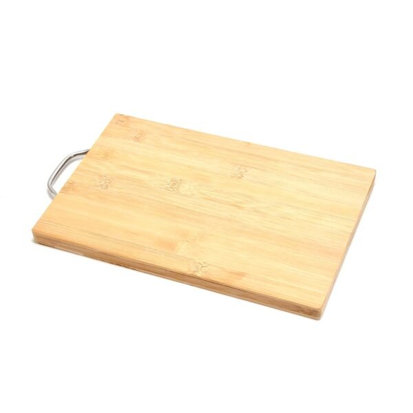 Thick Wooden Bamboo Kitchen Chopping Board with Holder for Fruits & Meat