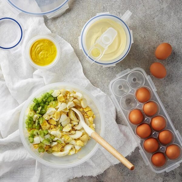 08_egg-box.jpg Lock-Clip Refrigerator Egg Storage Box - (1 Pc)