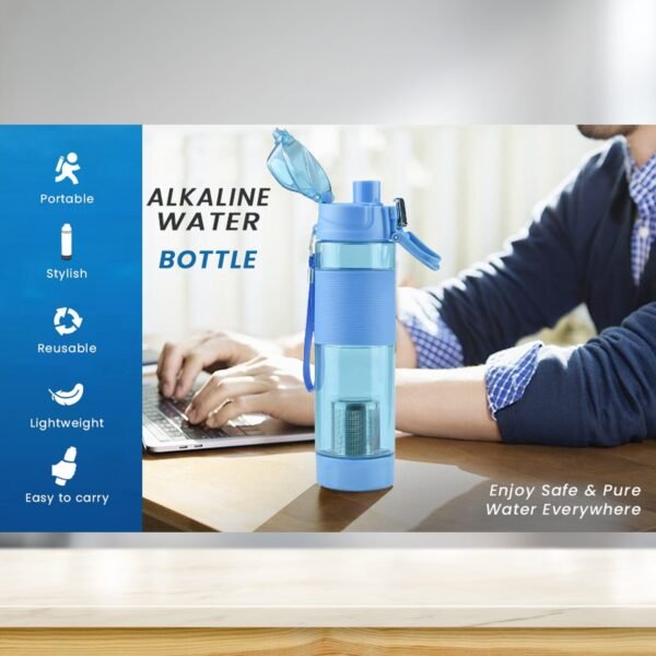 08_f2d657d1-92ee-4dbf-8ccd-f12f7985e722.jpg Alkaline Water Bottle with Food Grade Plastic, Stylish & Portable (Particulates Not Included)
