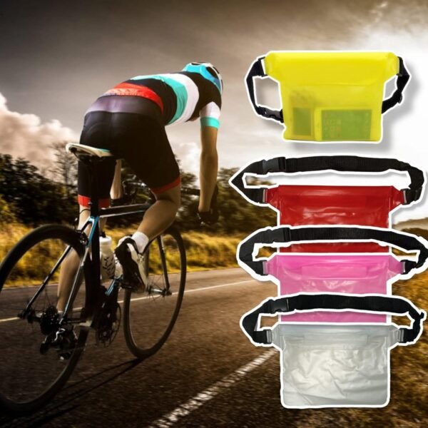 Waterproof Waist Pouch Bag with Adjustable Strap (1 Pc)