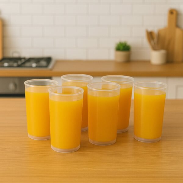 Supermom Plastic Martini Clear Glass Set (6 Pc)