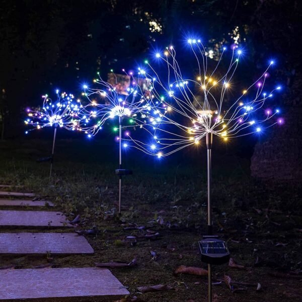 Solar Firework LED Garden Stake Light - (1 Pc)