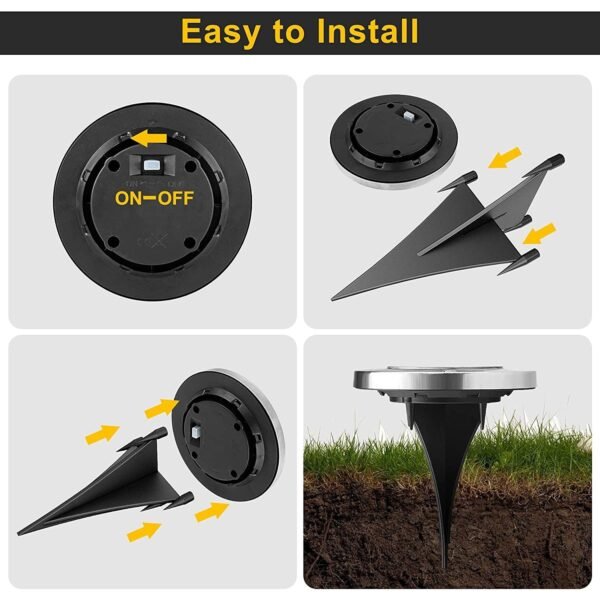 Solar Powered LED Garden Lights (4 Pc)