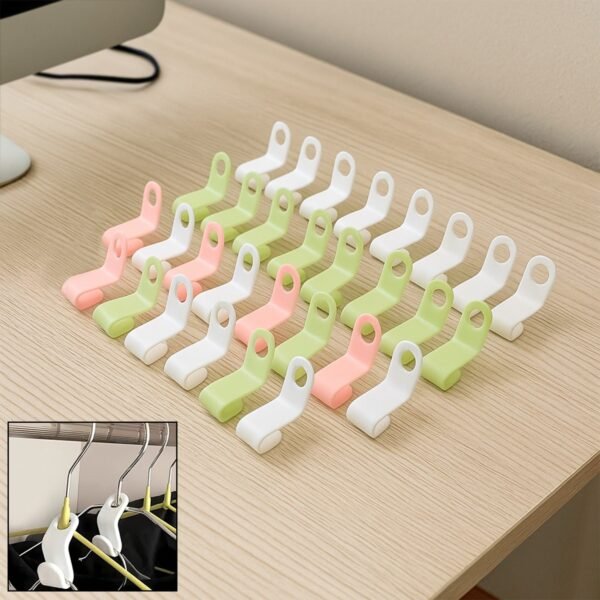 Multi-Color Hanger Connector Hooks (30 Pc)