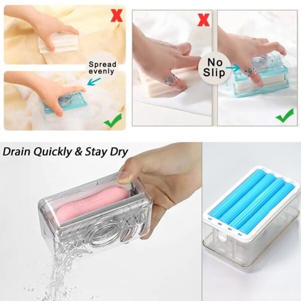2-in-1 Portable Soap Dish & Dispenser – Multifunctional Soap Holder  (1 Pc)