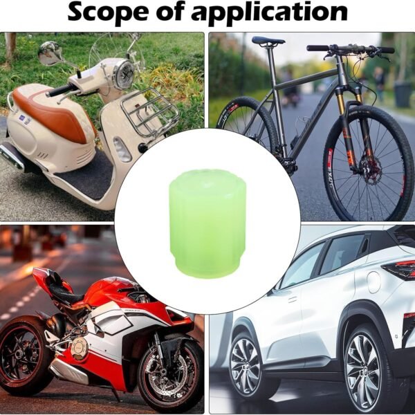 Tyre Valve Caps Luminous Glow Car Tire Valve Cap Covers vaal cap (100 Pcs Set)