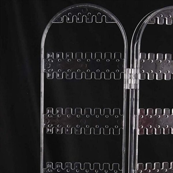 4 Folding Storage Hanger Acrylic Earring Screen Holder Display Stand Clear (1 Set)