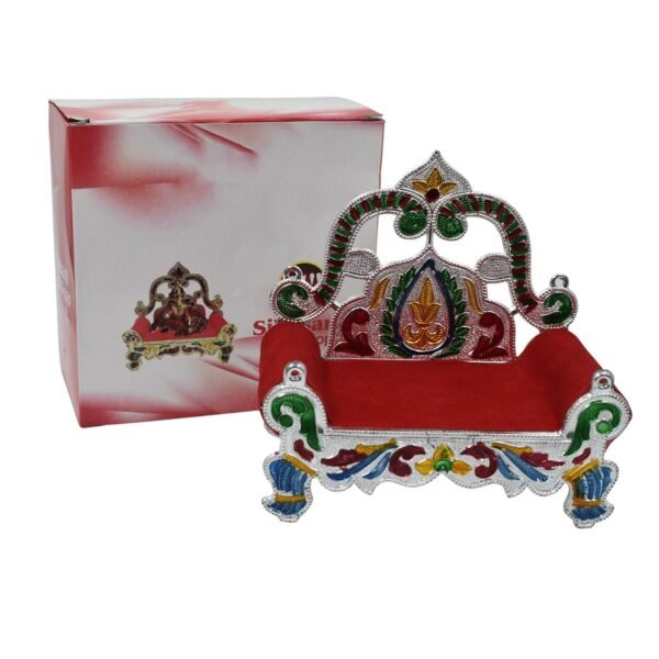 Bal Gopal Sihasan Throne - Large Decorative Stand for Home Temple Deity Display